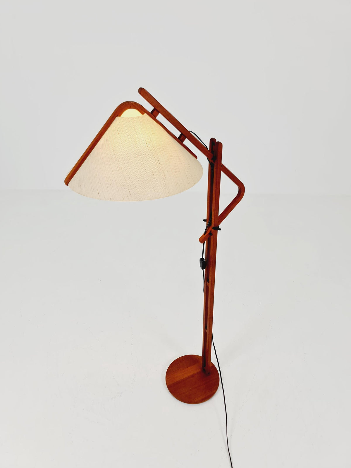 Vintage Danish Teak floor lamp by DOMUS 1970s