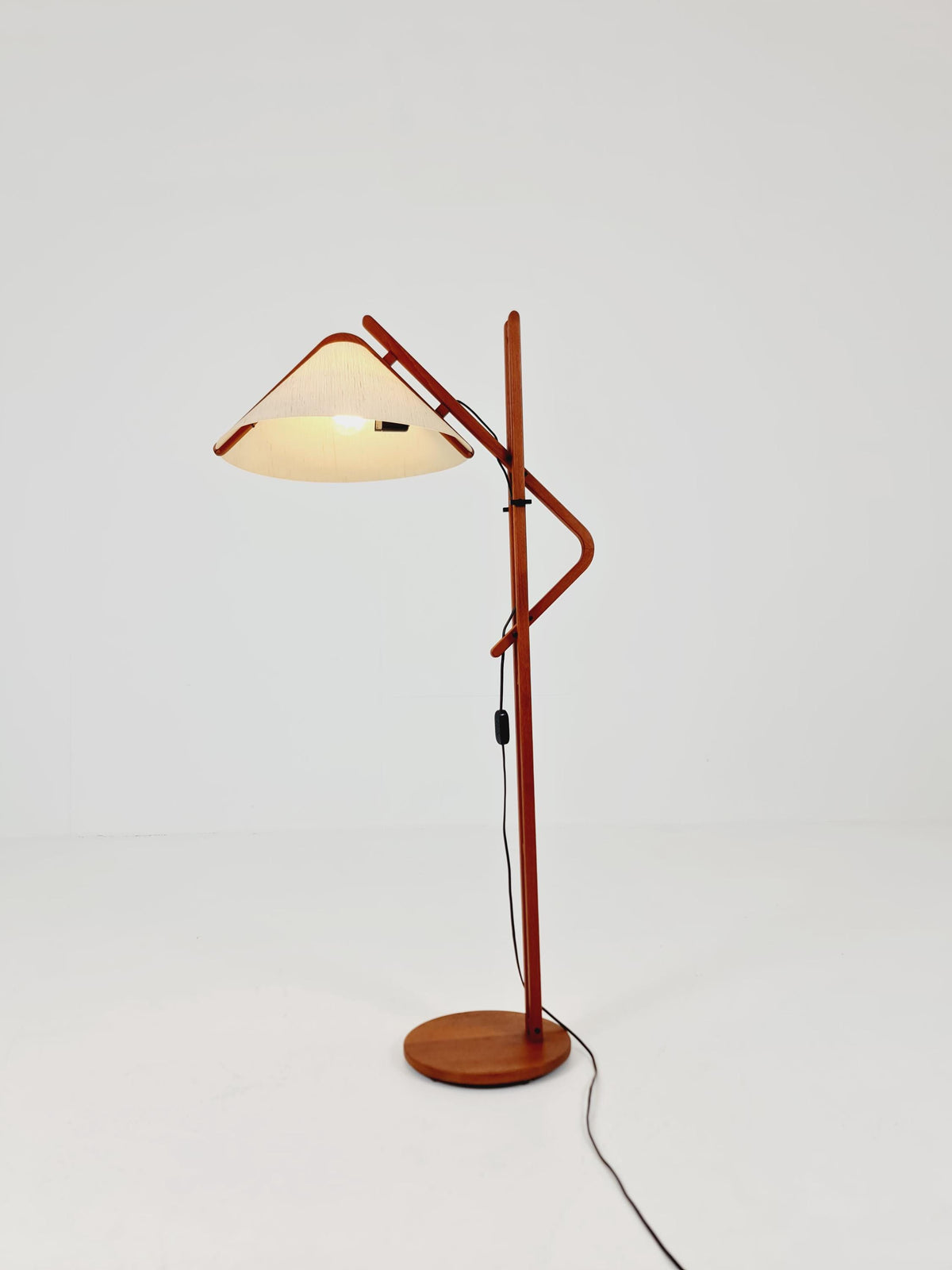Vintage Danish Teak floor lamp by DOMUS 1970s