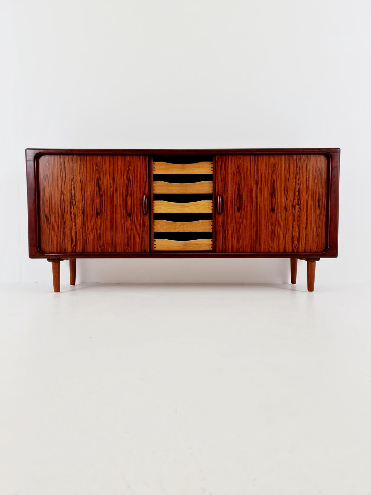MidCentury Danish Rosewood Tambour Doors Sideboard by Dyrlund ,1960s