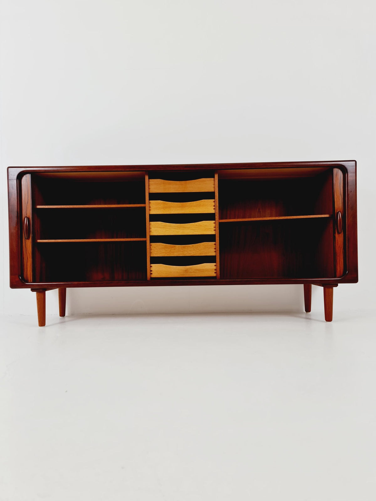 MidCentury Danish Rosewood Tambour Doors Sideboard by Dyrlund ,1960s