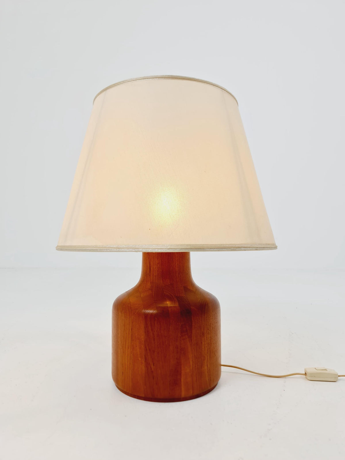 Mid century solid teak table lamp by Kirk copenhagen , 1960s