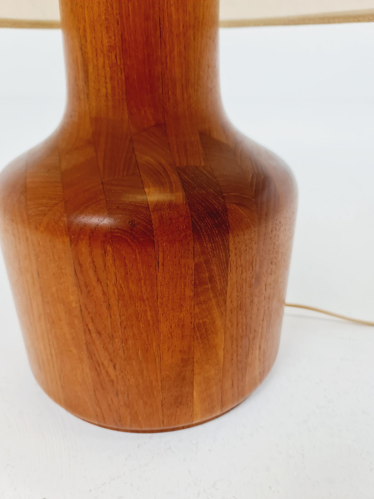 Mid century solid teak table lamp by Kirk copenhagen , 1960s
