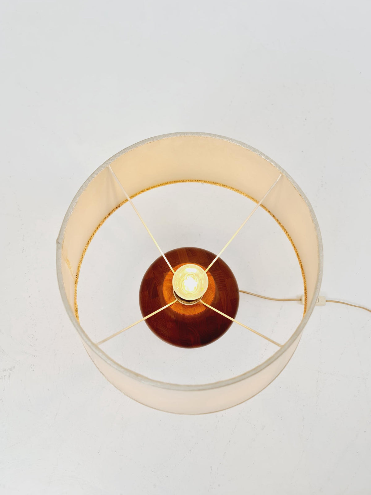 Mid century solid teak table lamp by Kirk copenhagen , 1960s