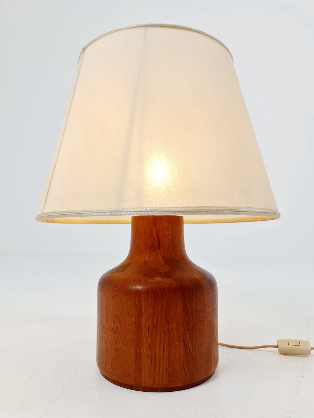 Mid century solid teak table lamp by Kirk copenhagen , 1960s