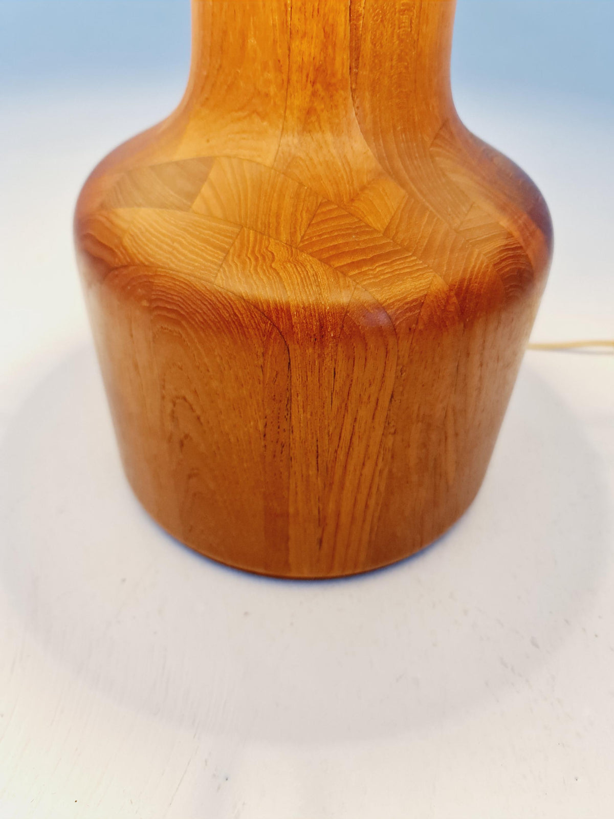 Mid century solid teak table lamp by Kirk copenhagen , 1960s