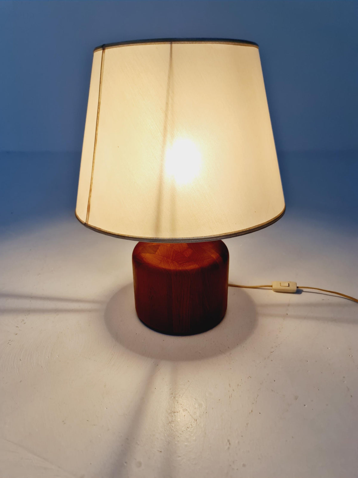 Mid century solid teak table lamp by Kirk copenhagen , 1960s