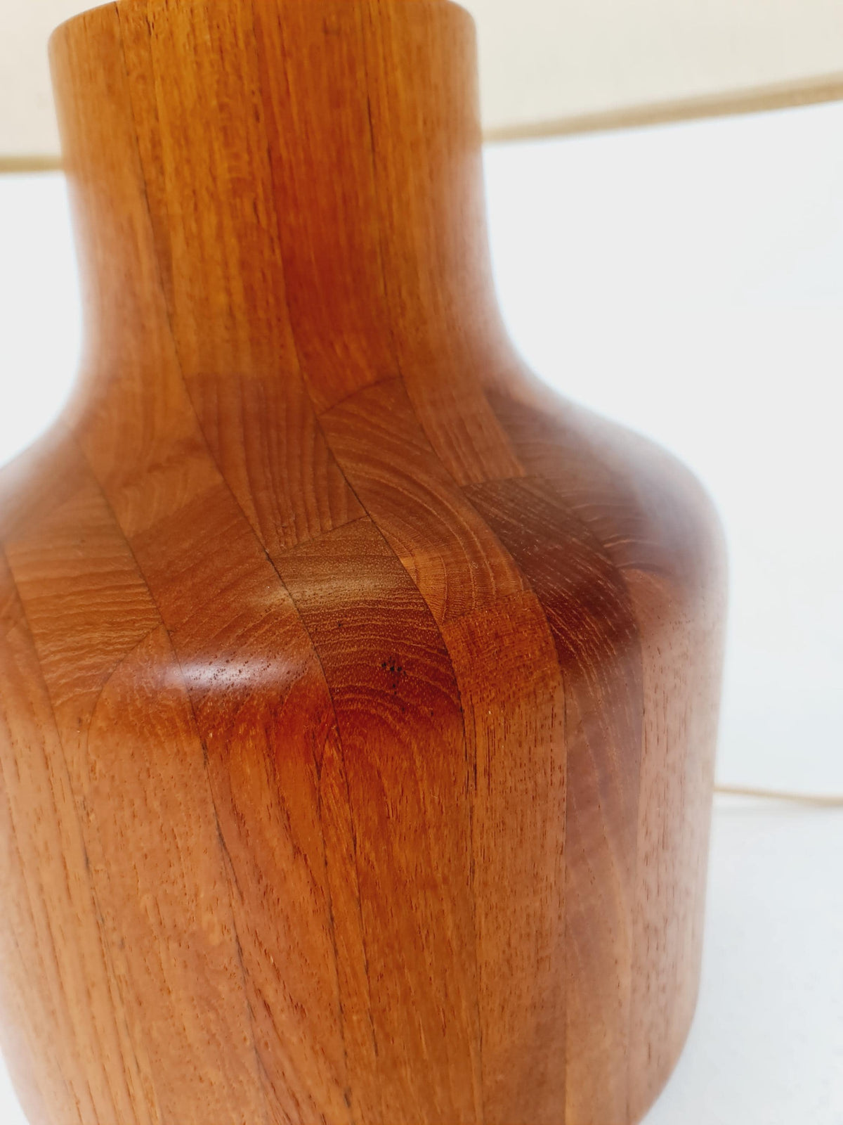 Mid century solid teak table lamp by Kirk copenhagen , 1960s
