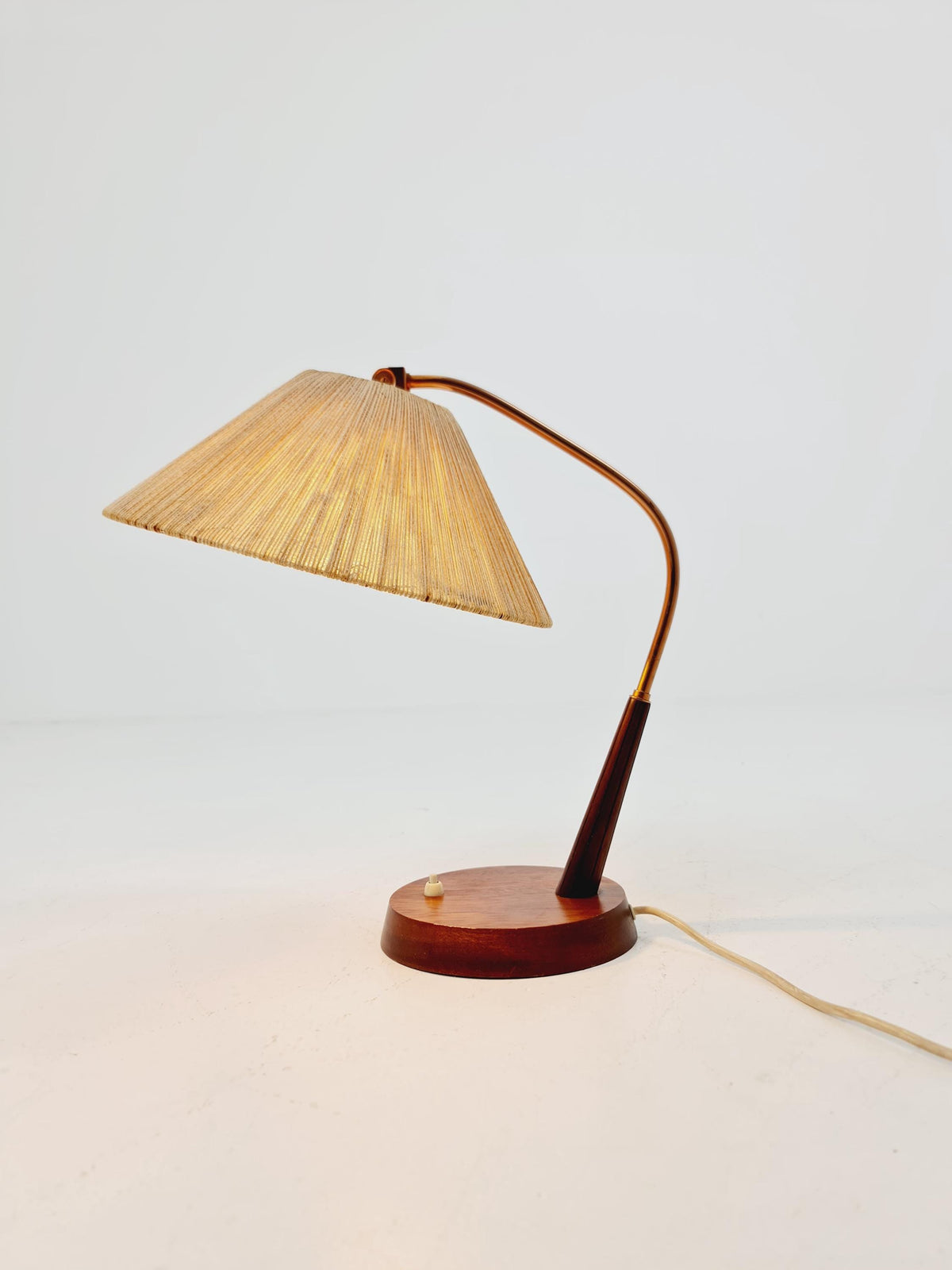 Mid century Teak and brass table lamp by Frits muller for Temde , 1960s