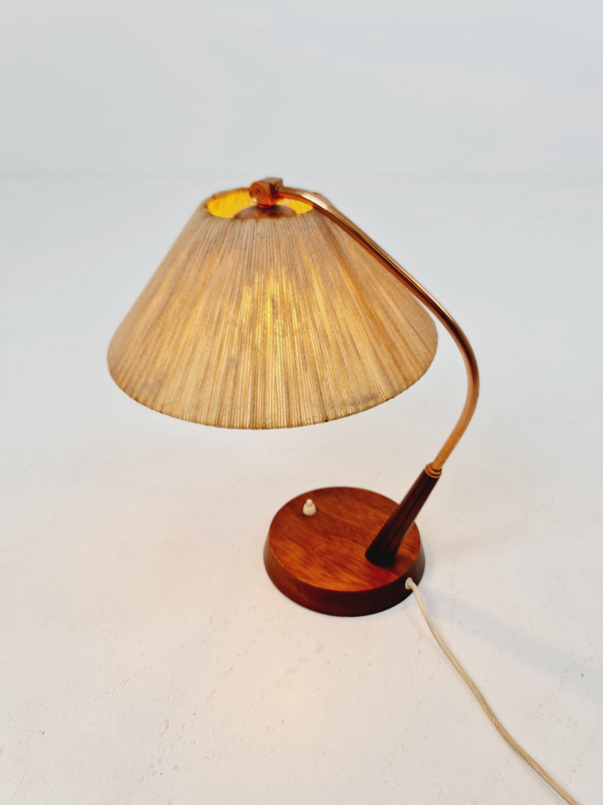 Mid century Teak and brass table lamp by Frits muller for Temde , 1960s
