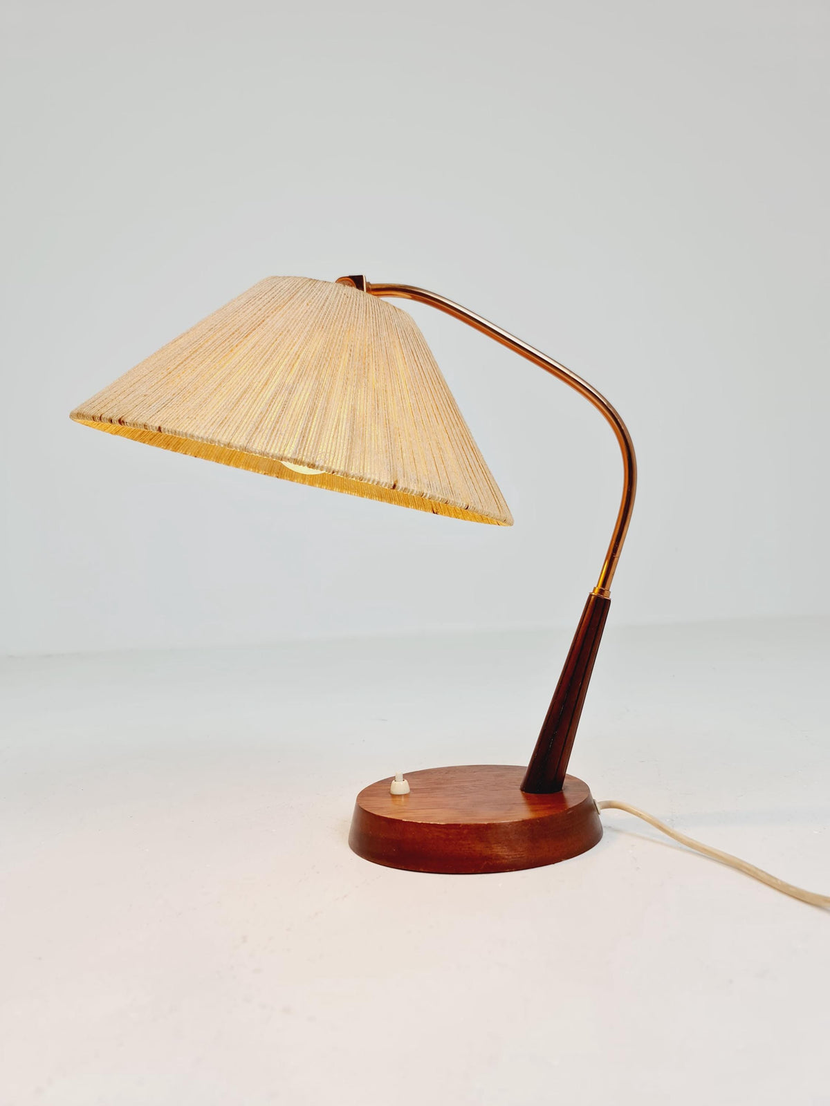 Mid century Teak and brass table lamp by Frits muller for Temde , 1960s