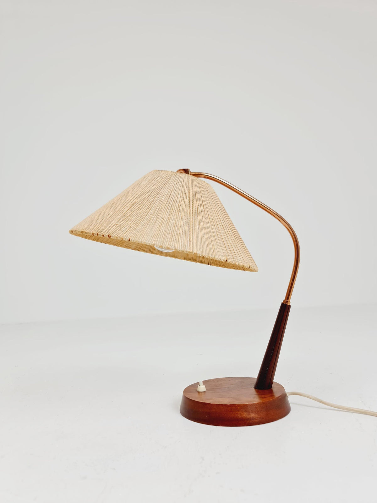 Mid century Teak and brass table lamp by Frits muller for Temde , 1960s