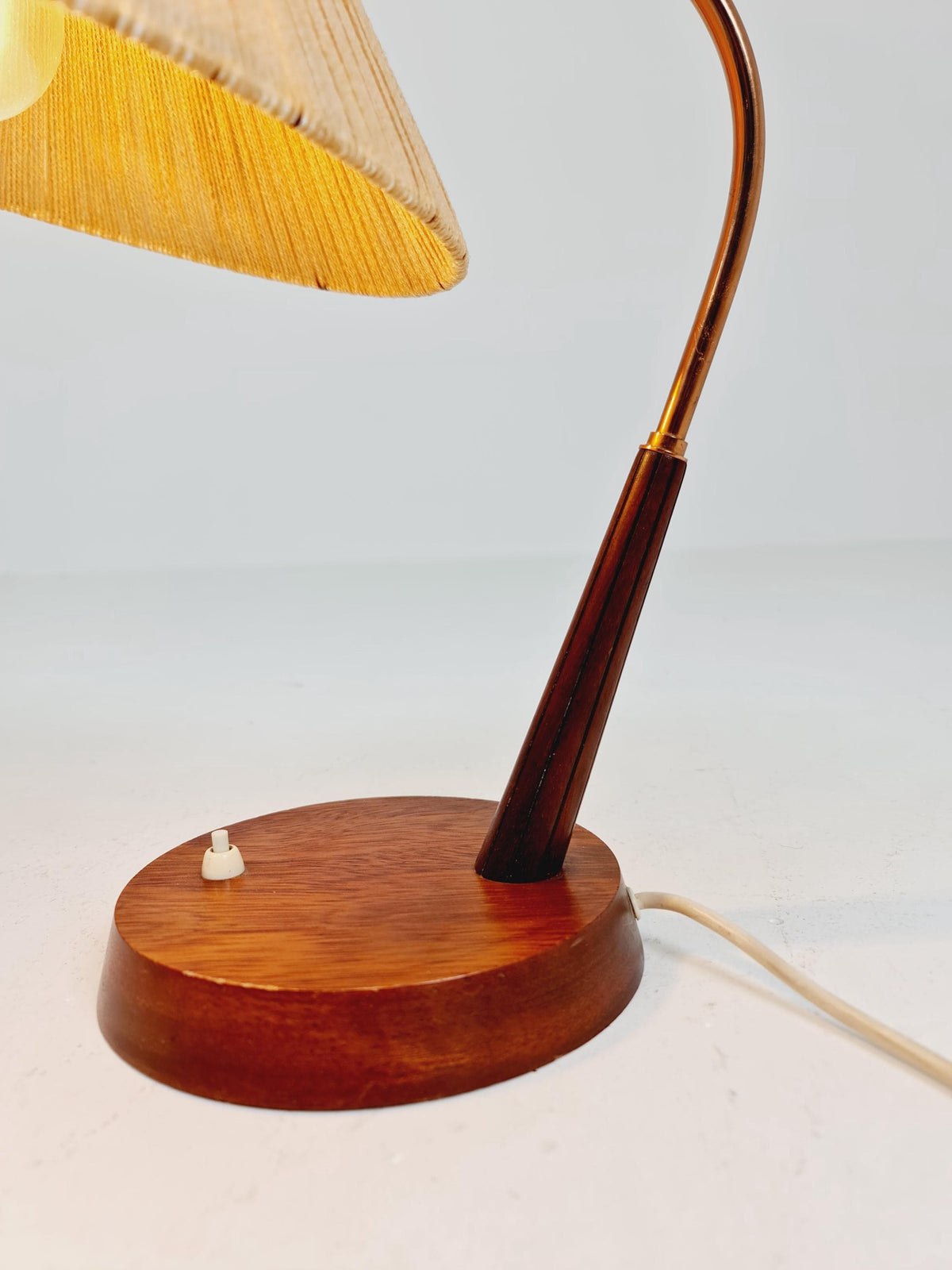 Mid century Teak and brass table lamp by Frits muller for Temde , 1960s