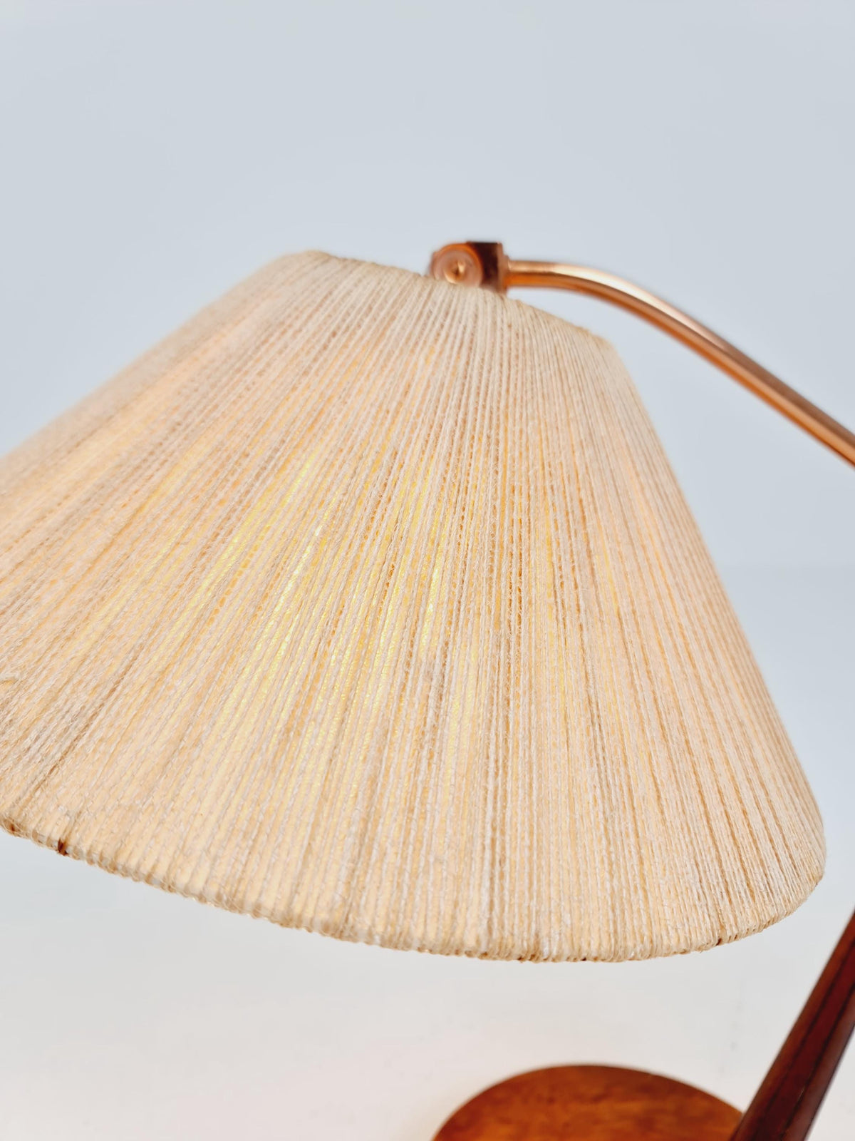 Mid century Teak and brass table lamp by Frits muller for Temde , 1960s