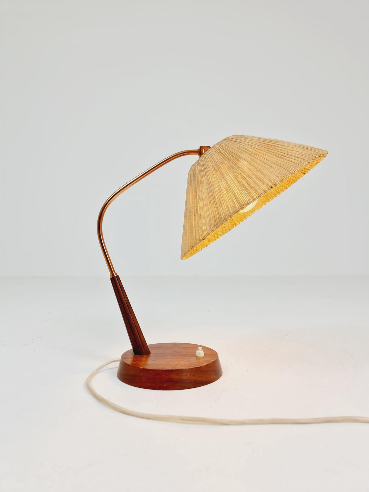 Mid century Teak and brass table lamp by Frits muller for Temde , 1960s