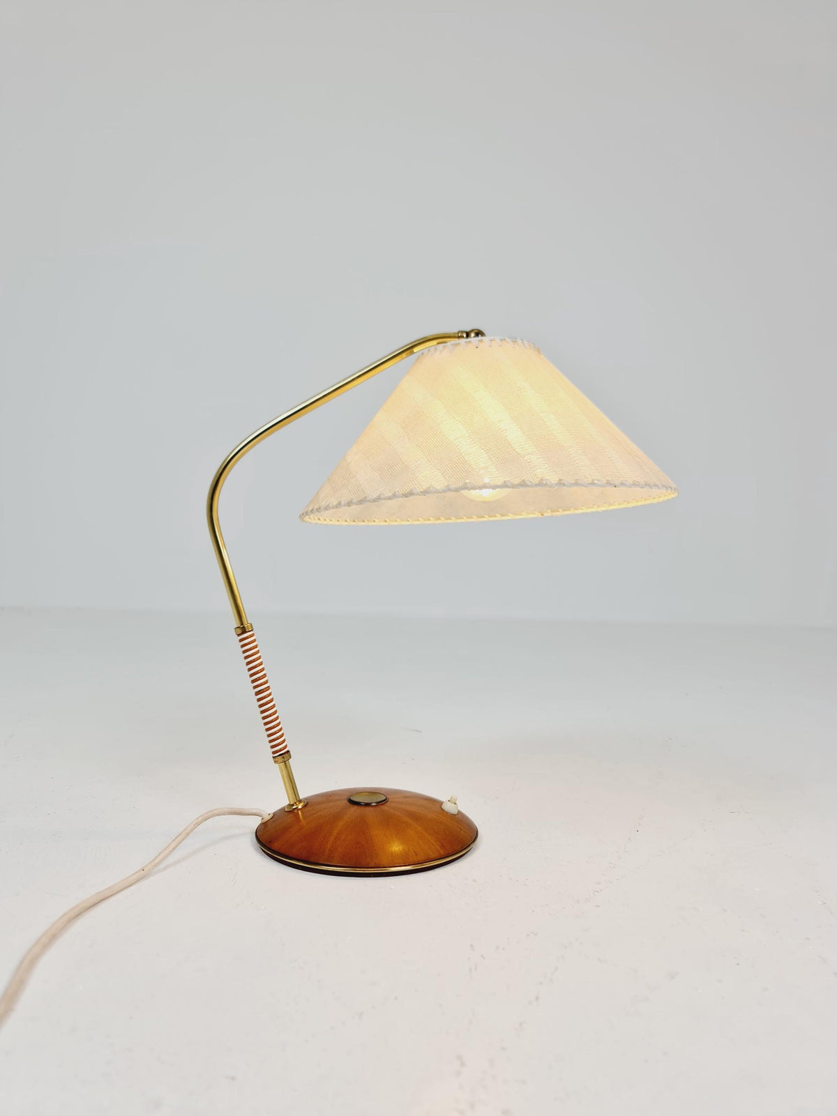 Mid century Teak and brass table lamp by Frits muller for Temde , 1960s