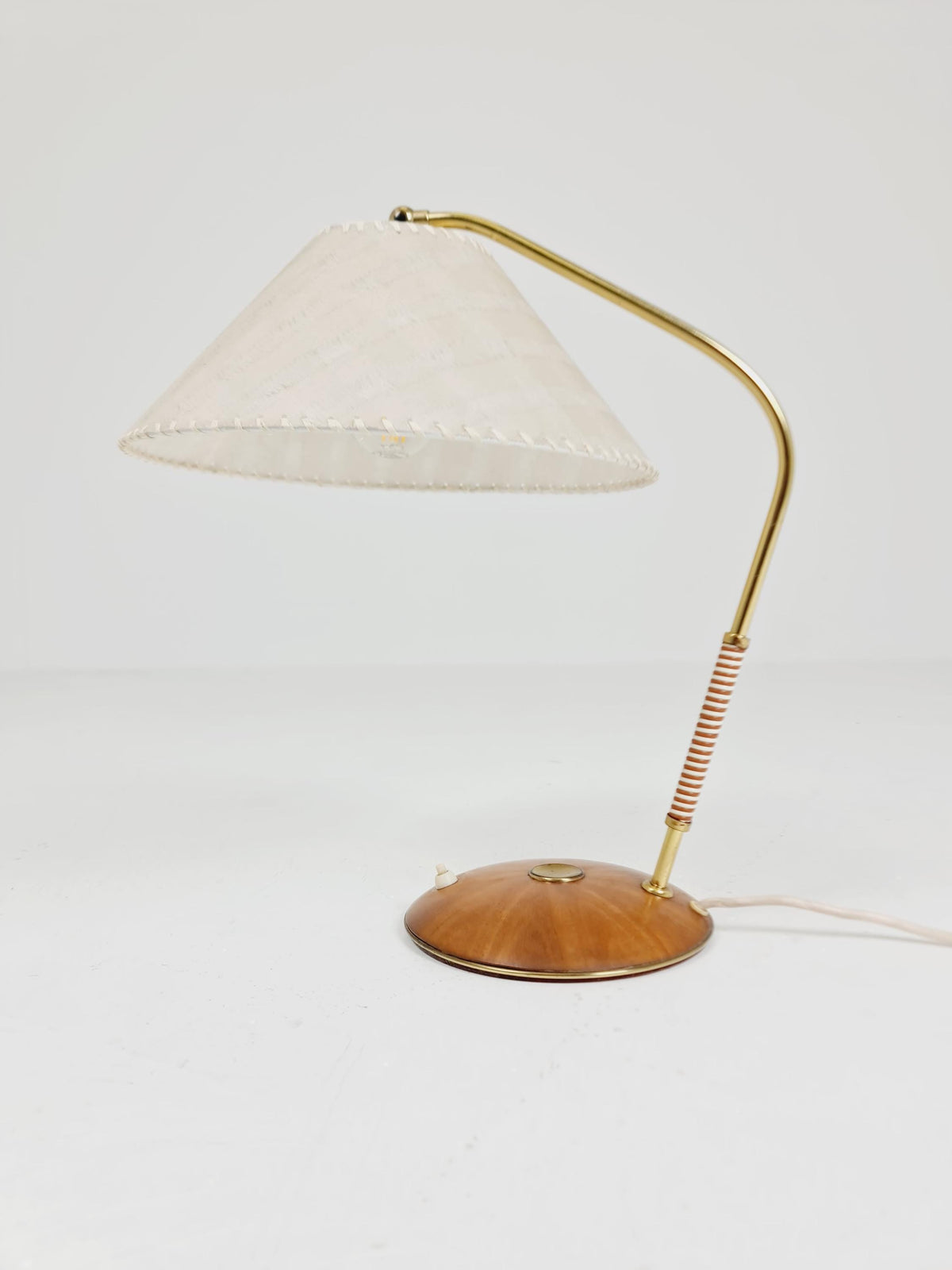 Mid century Teak and brass table lamp by Frits muller for Temde , 1960s