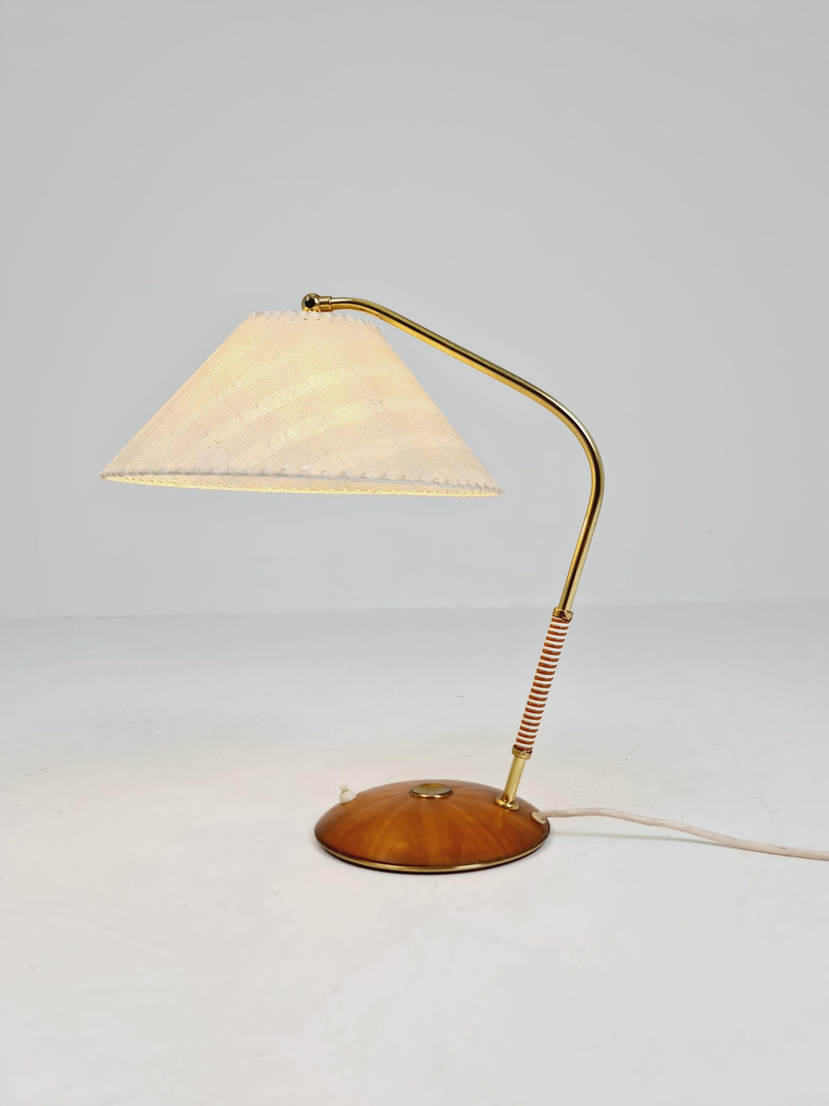 Mid century Teak and brass table lamp by Frits muller for Temde , 1960s