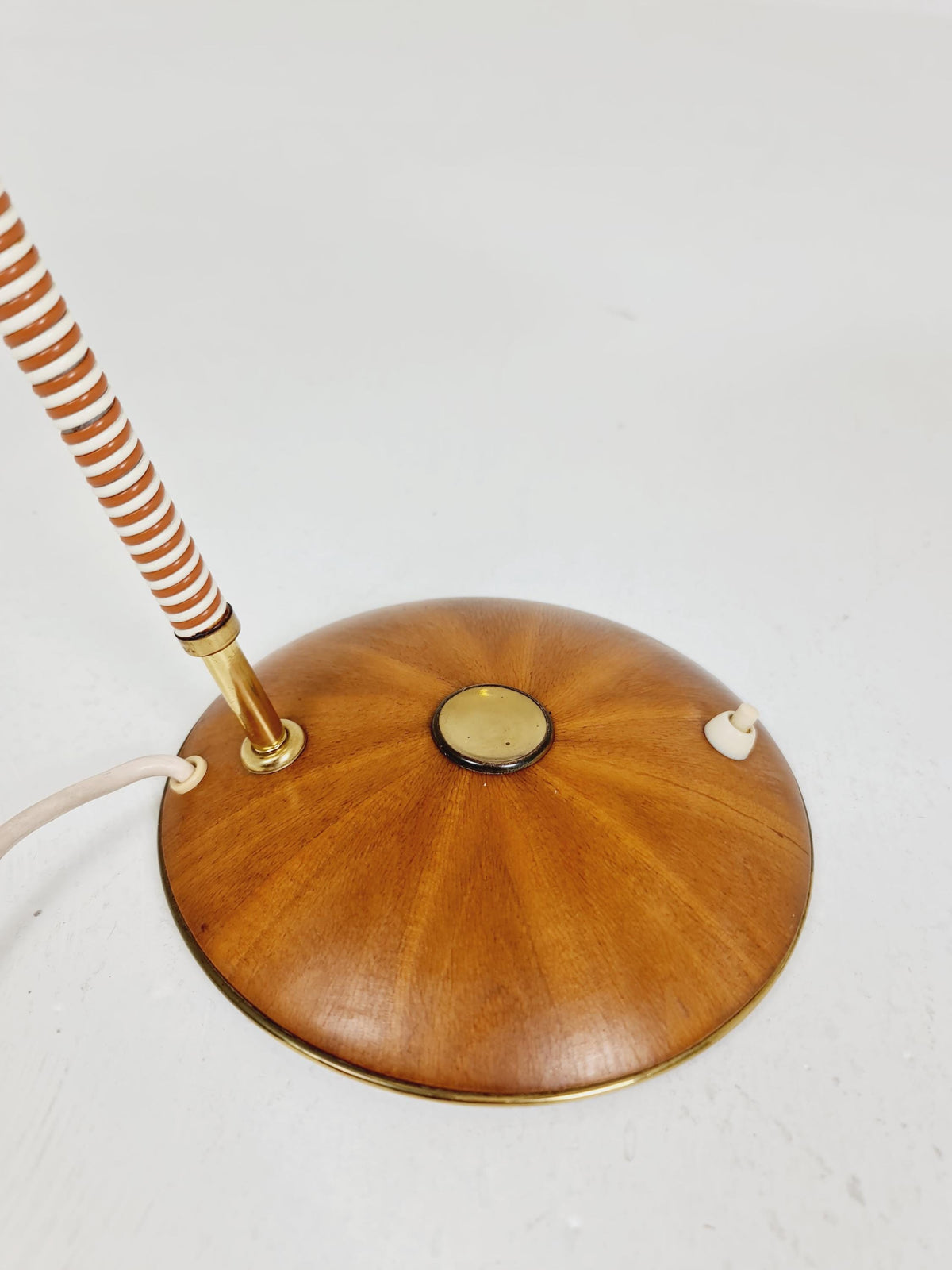 Mid century Teak and brass table lamp by Frits muller for Temde , 1960s