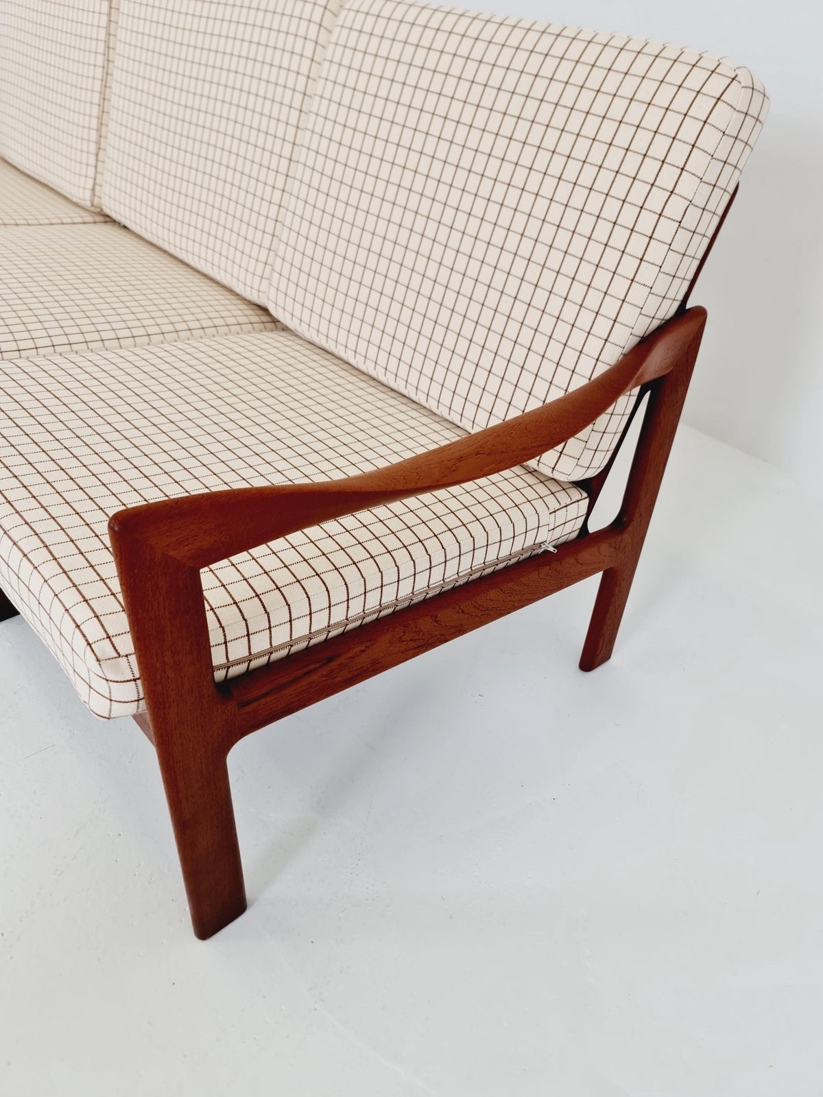 Mid century Set of 2 Sofas and Lounge chair by Illum Wikkeslo Eilersen in solid teak, 1960s,