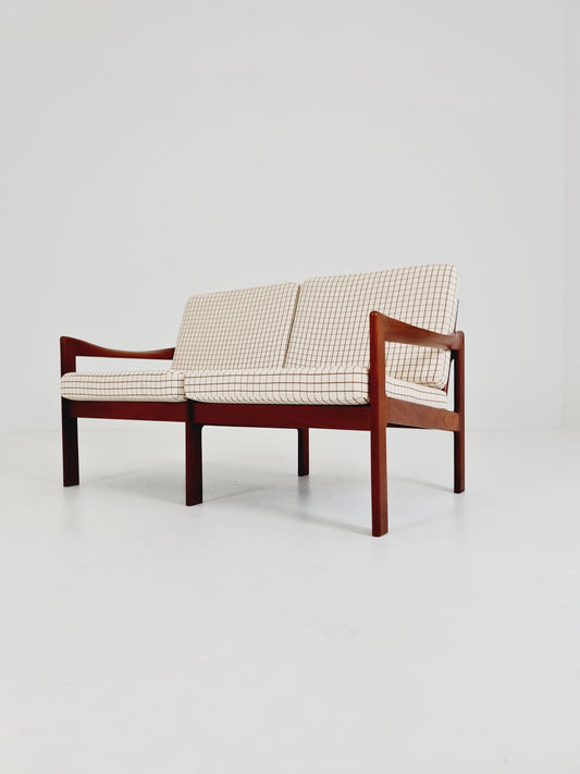 Mid century Sofa 2 Seater by Illum Wikkeslo Eilersen in solid teak, 1960s,