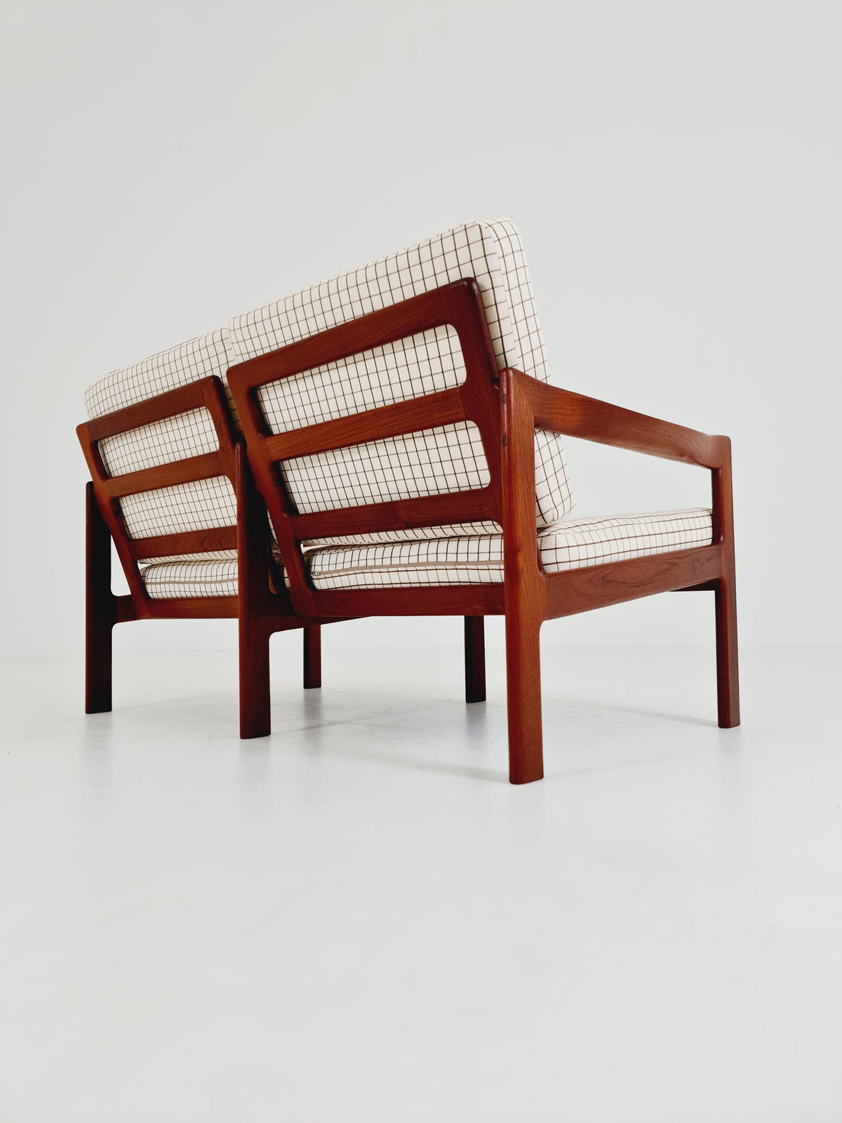 Mid century Sofa 2 Seater by Illum Wikkeslo Eilersen in solid teak, 1960s,