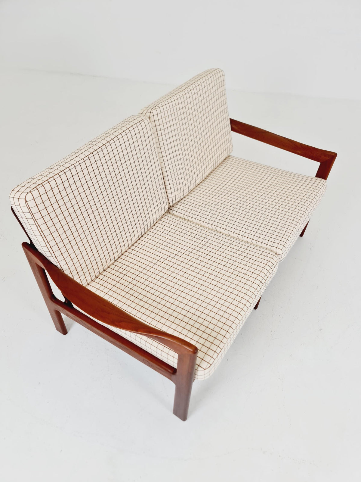 Mid century Sofa 2 Seater by Illum Wikkeslo Eilersen in solid teak, 1960s,
