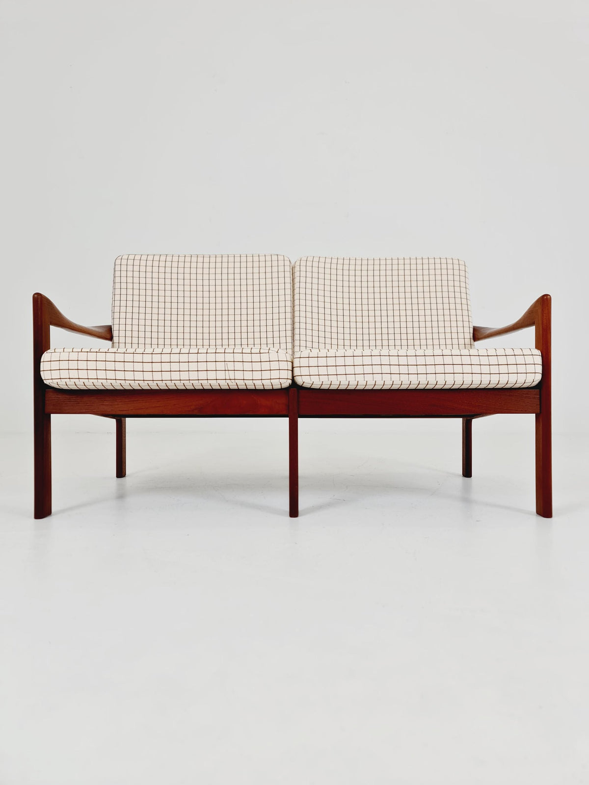Mid century Sofa 2 Seater by Illum Wikkeslo Eilersen in solid teak, 1960s,