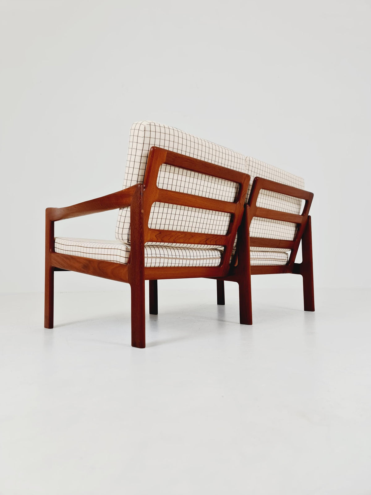 Mid century Sofa 2 Seater by Illum Wikkeslo Eilersen in solid teak, 1960s,