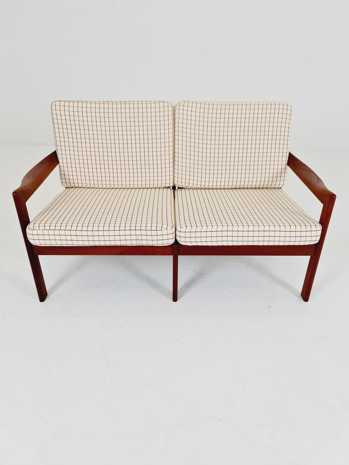 Mid century Sofa 2 Seater by Illum Wikkeslo Eilersen in solid teak, 1960s,