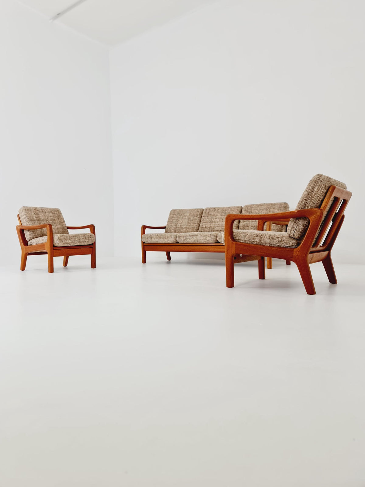 Mid-century Rare Danish teak lounge Chairs / Easy sofa /daybed Set BY Juul christiansen for JK Denmark , 1960s