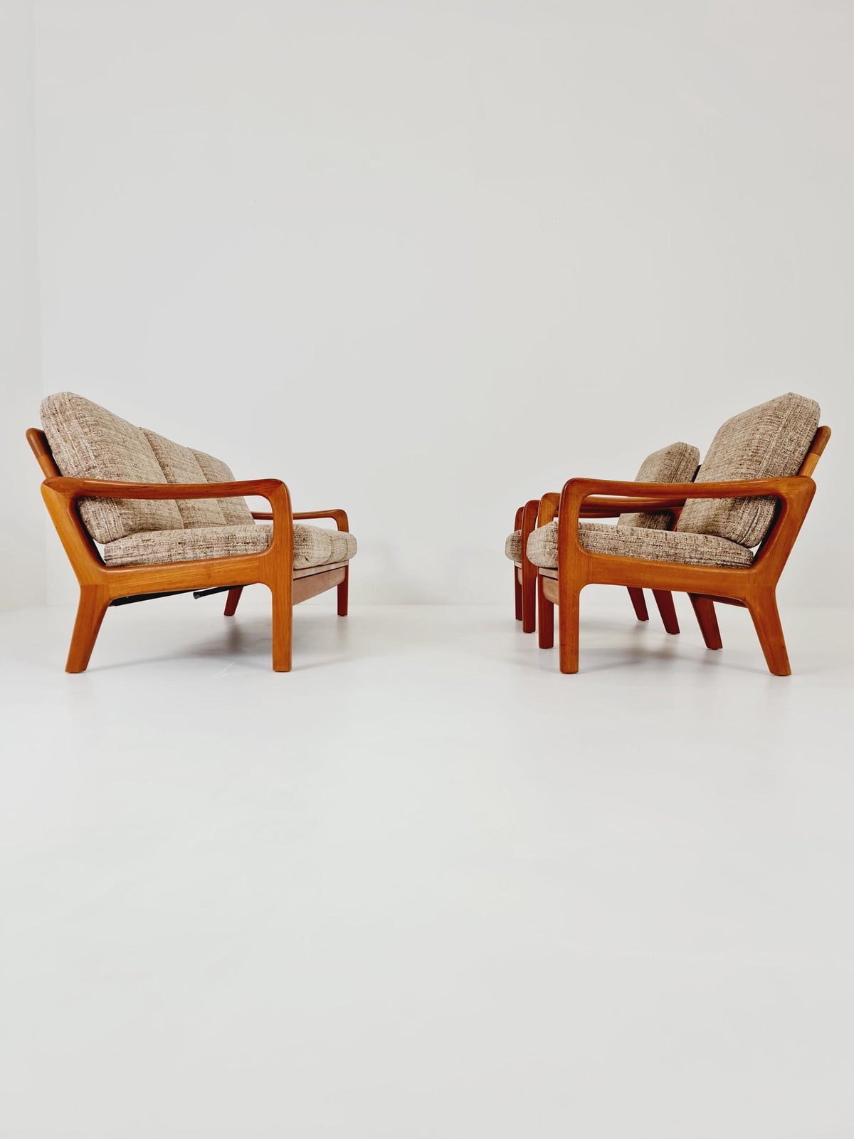 Mid-century Rare Danish teak lounge Chairs / Easy sofa /daybed Set BY Juul christiansen for JK Denmark , 1960s