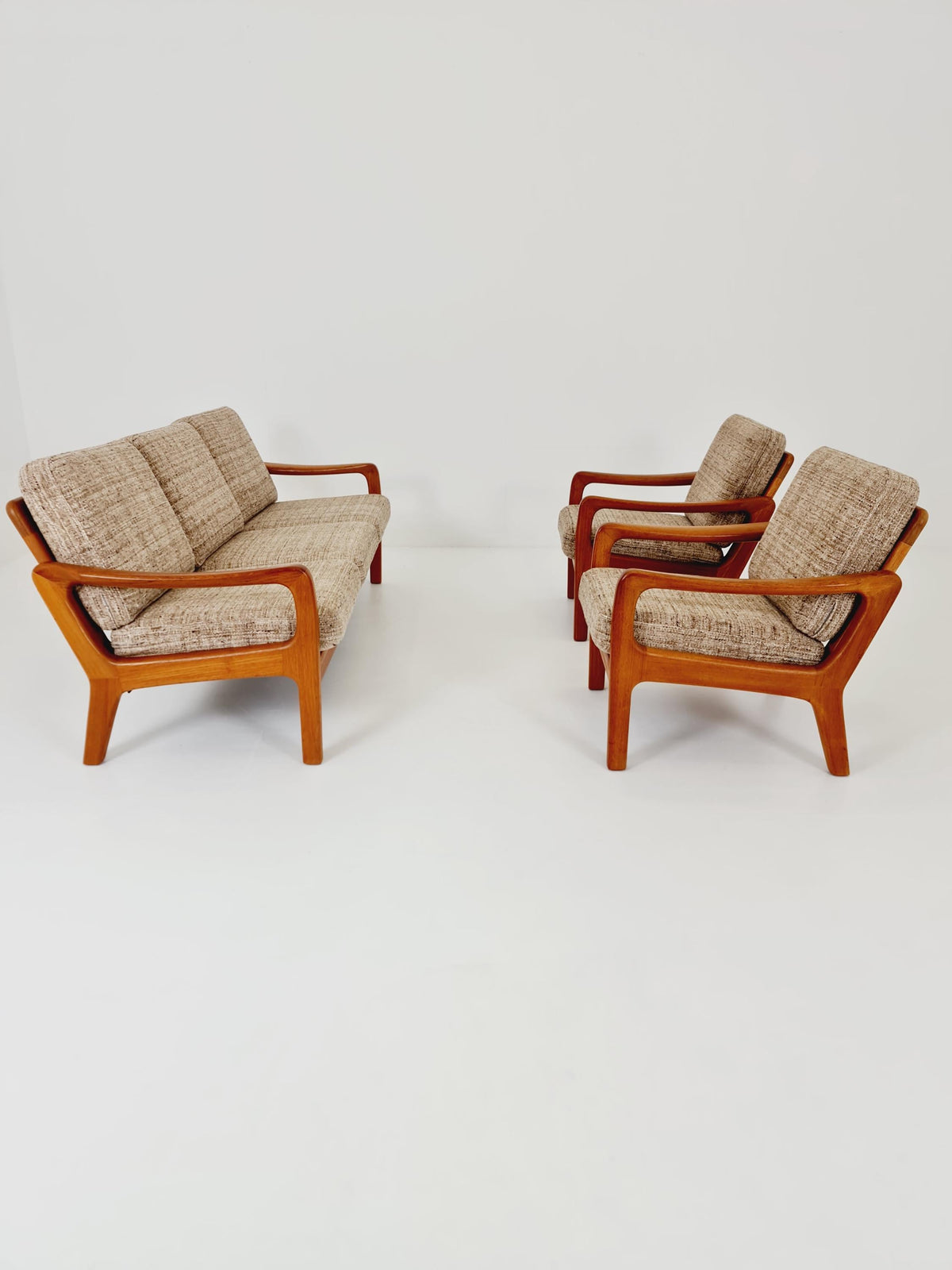 Mid-century Rare Danish teak lounge Chairs / Easy sofa /daybed Set BY Juul christiansen for JK Denmark , 1960s