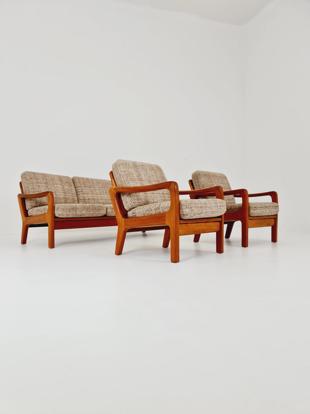 Mid-century Rare Danish teak lounge Chairs / Easy sofa /daybed Set BY Juul christiansen for JK Denmark , 1960s