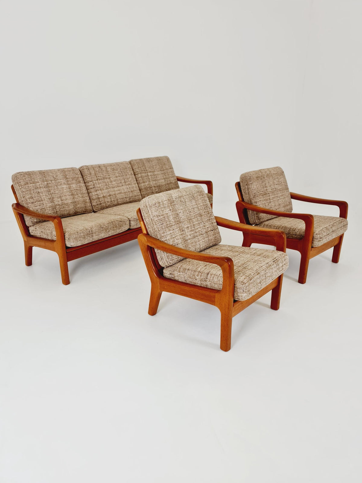 Mid-century Rare Danish teak lounge Chairs / Easy sofa /daybed Set BY Juul christiansen for JK Denmark , 1960s
