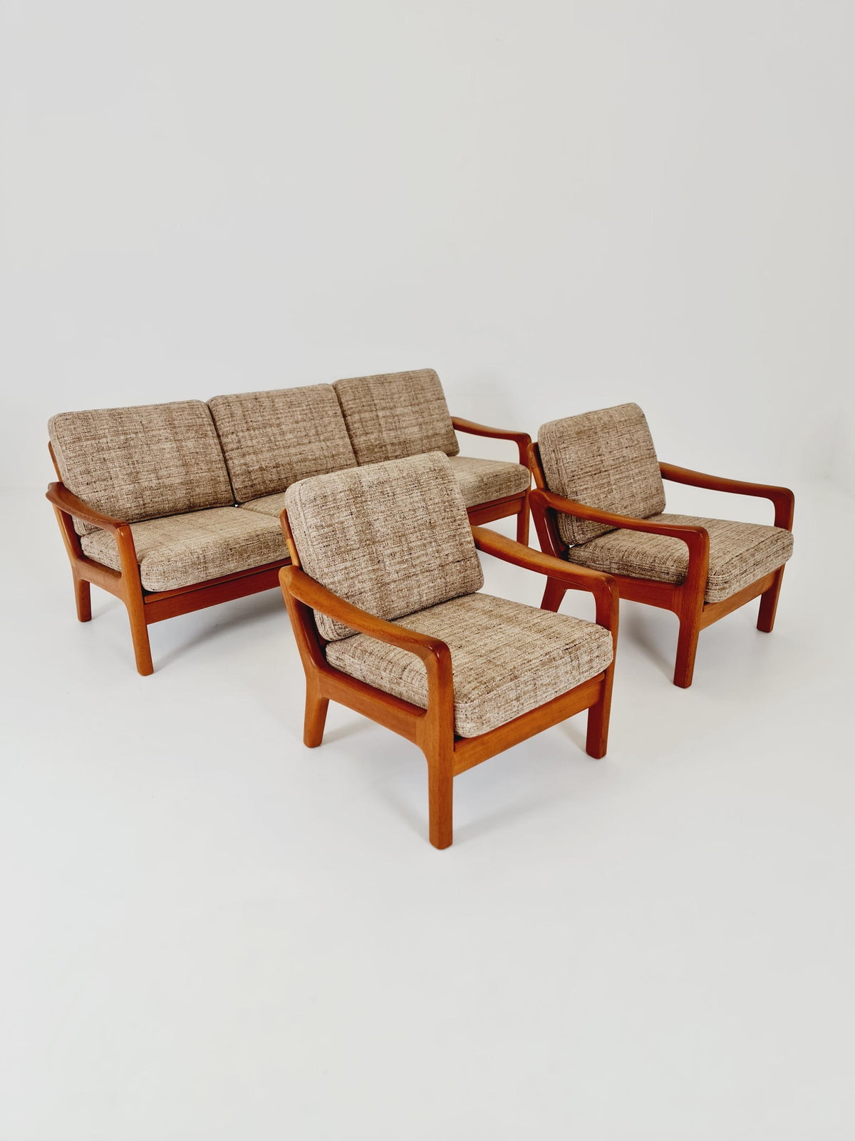 Mid-century Rare Danish teak lounge Chairs / Easy sofa /daybed Set BY Juul christiansen for JK Denmark , 1960s