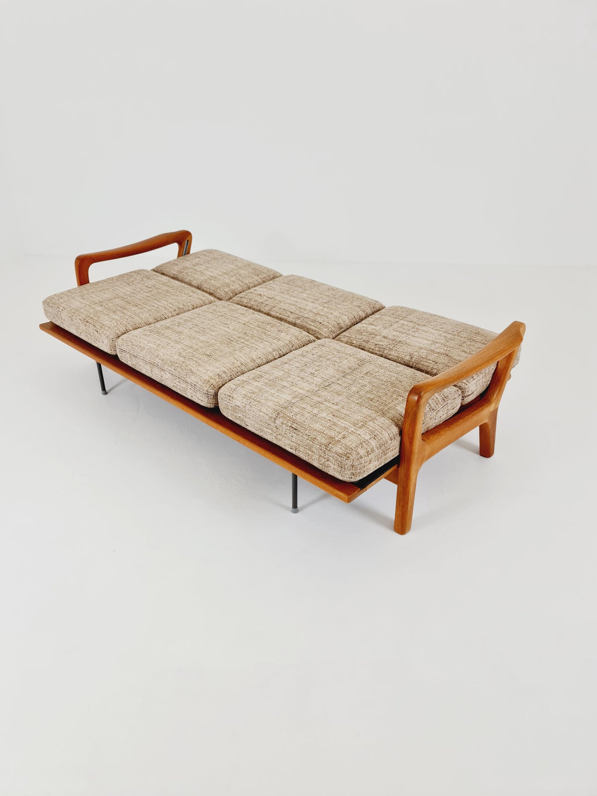 Mid-century Rare Danish teak lounge sofa/ Easy sofa /daybed BY Juul christiansen for JK Denmark , 1960s