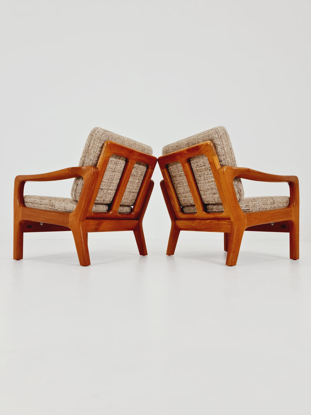 Mid century Danish easy lounge chairs by Juul Kristensen , 1970s, Set of 2