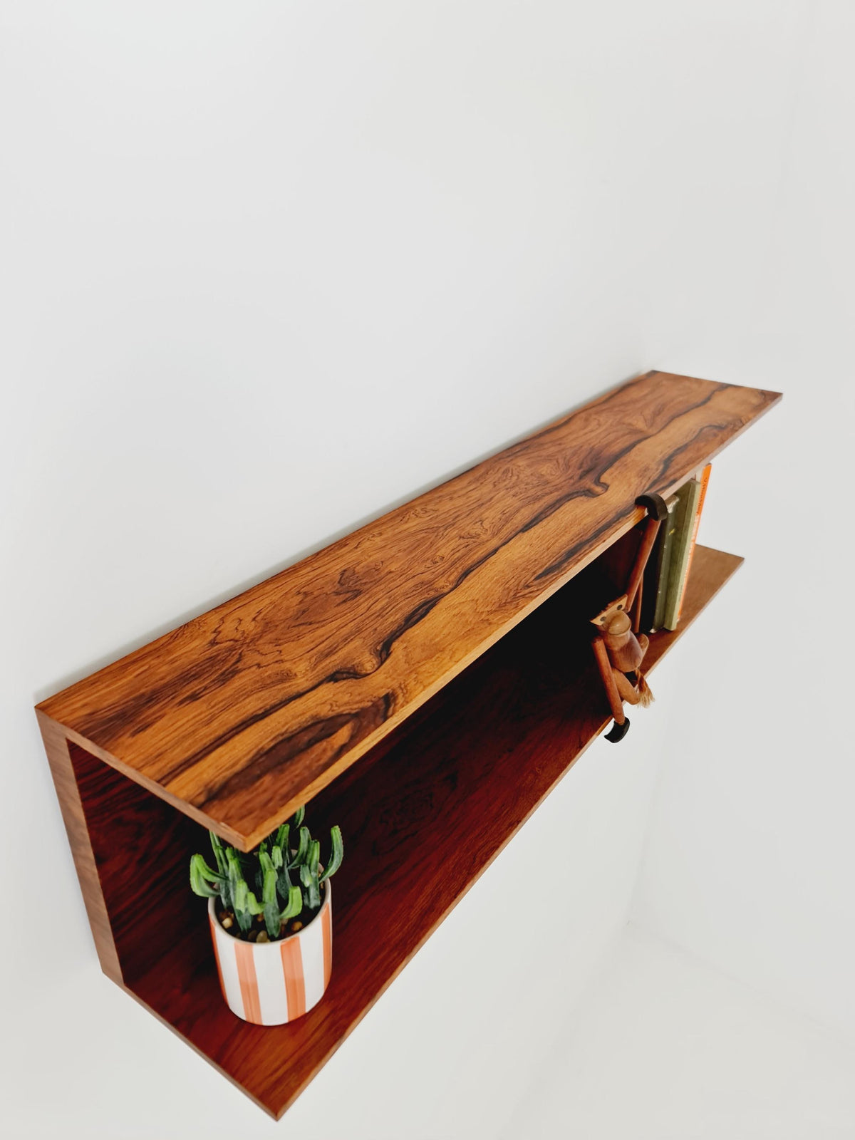 German Rosewood Wilheilm Renz for Walter Renz hanging shelf, 1960s