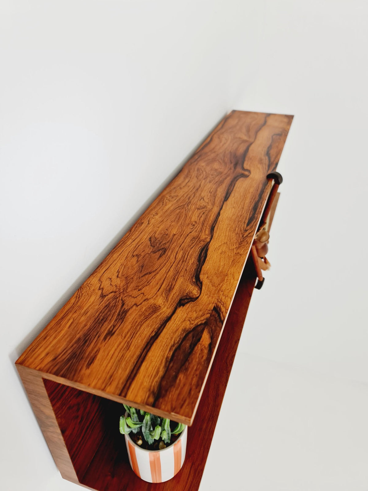 German Rosewood Wilheilm Renz for Walter Renz hanging shelf, 1960s