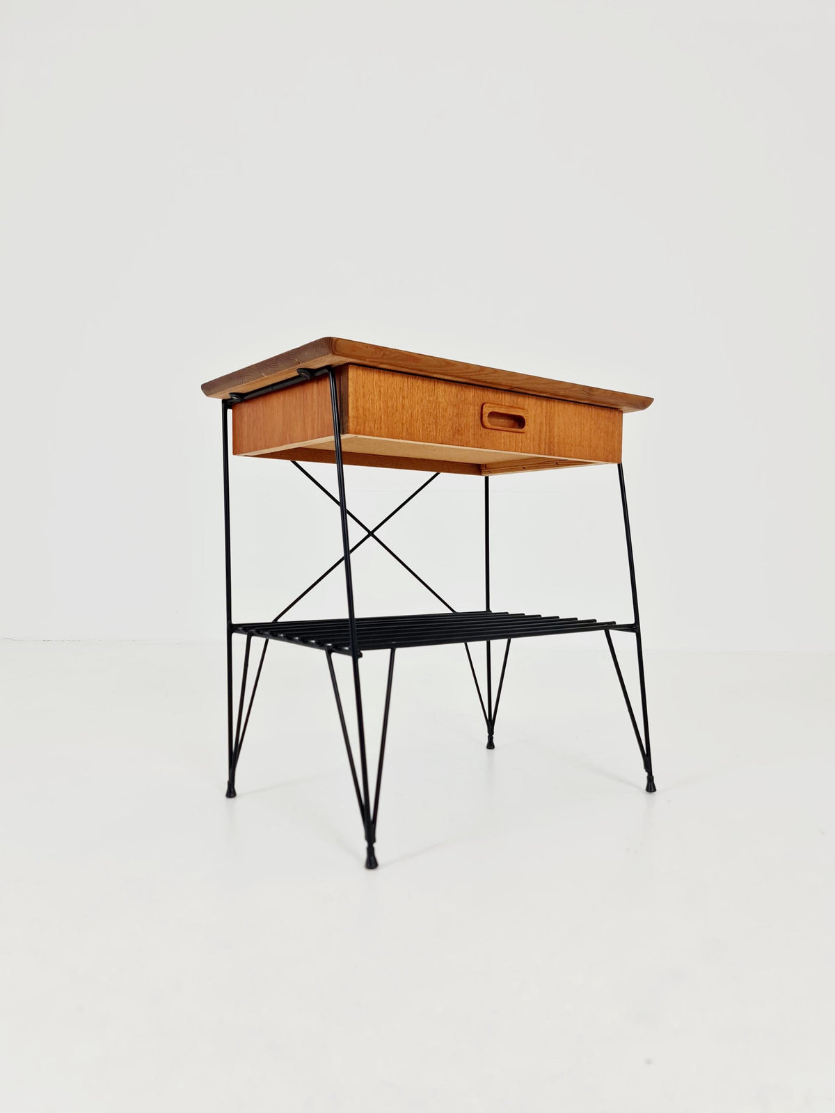 Midcentury swedish teak Vintage Side table/ Bedside table, 1960s