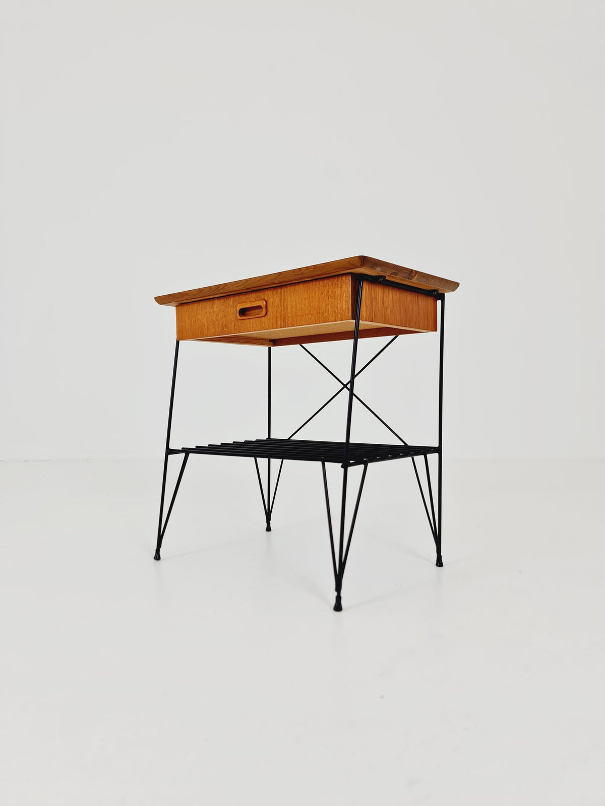 Midcentury swedish teak Vintage Side table/ Bedside table, 1960s