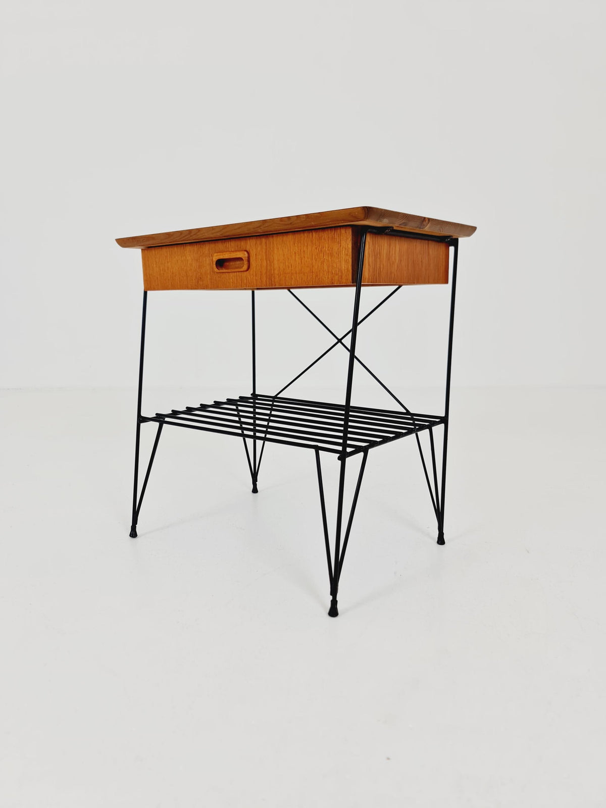 Midcentury swedish teak Vintage Side table/ Bedside table, 1960s