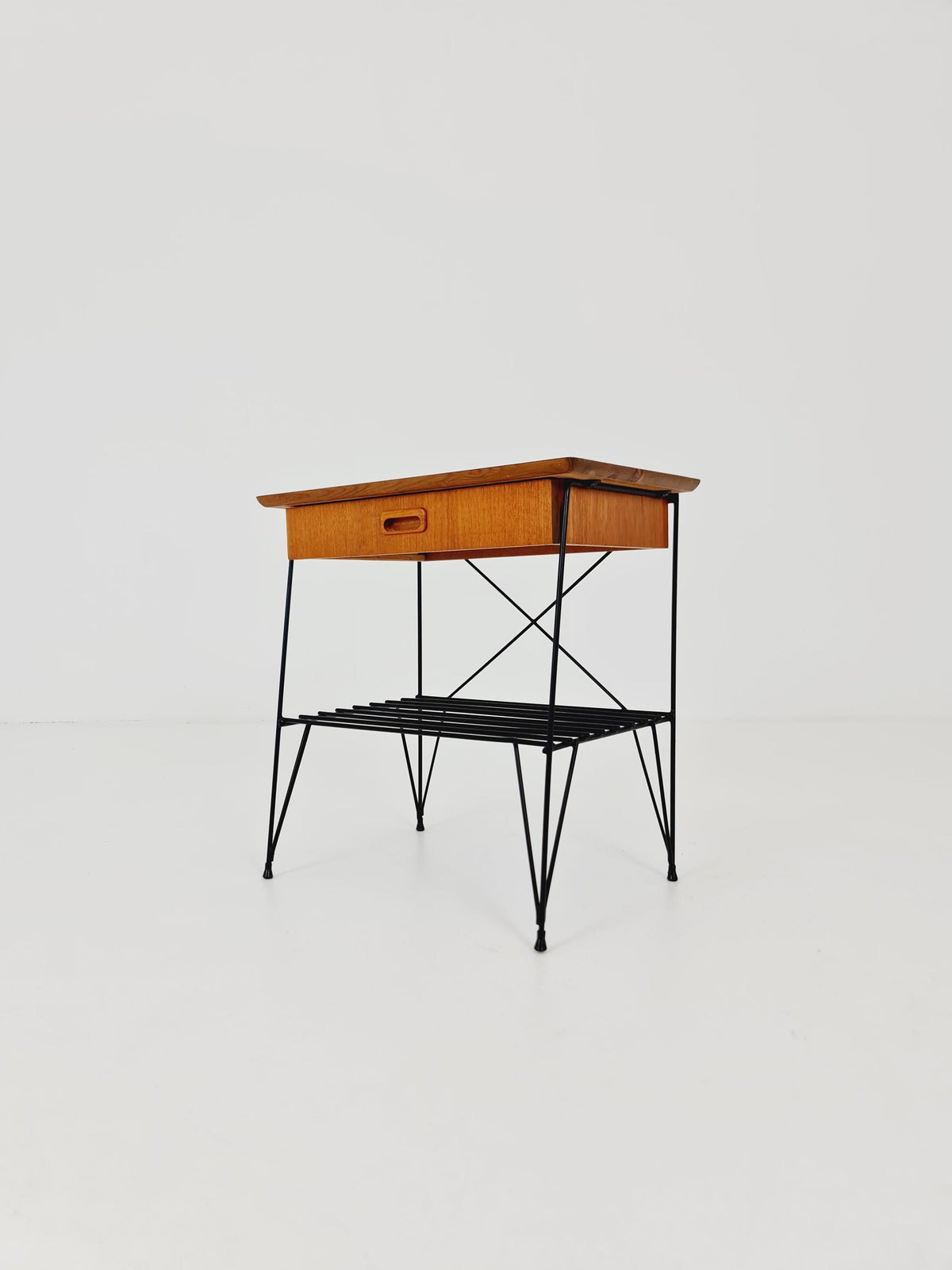 Midcentury swedish teak Vintage Side table/ Bedside table, 1960s
