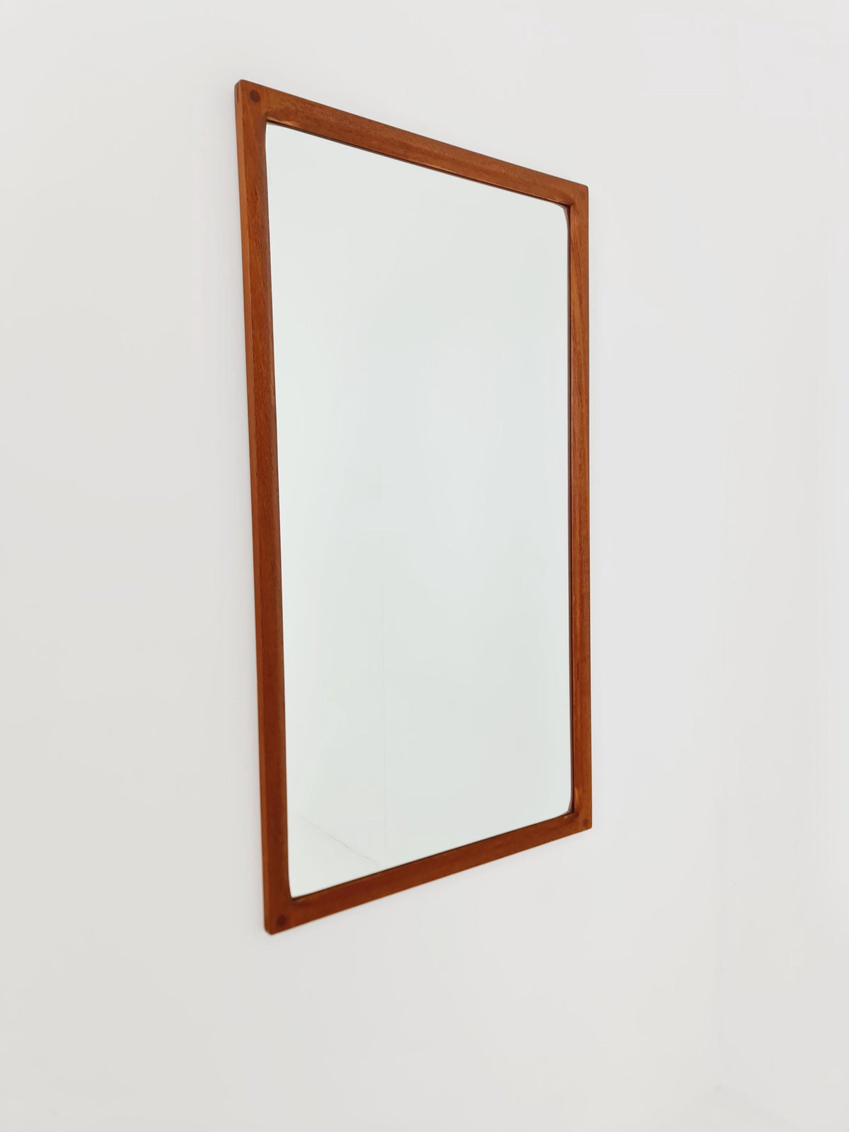 Teak Danish mid-century Modern wall-mounted mirror By Aksel Kjersgaard No 166 , 1960s
