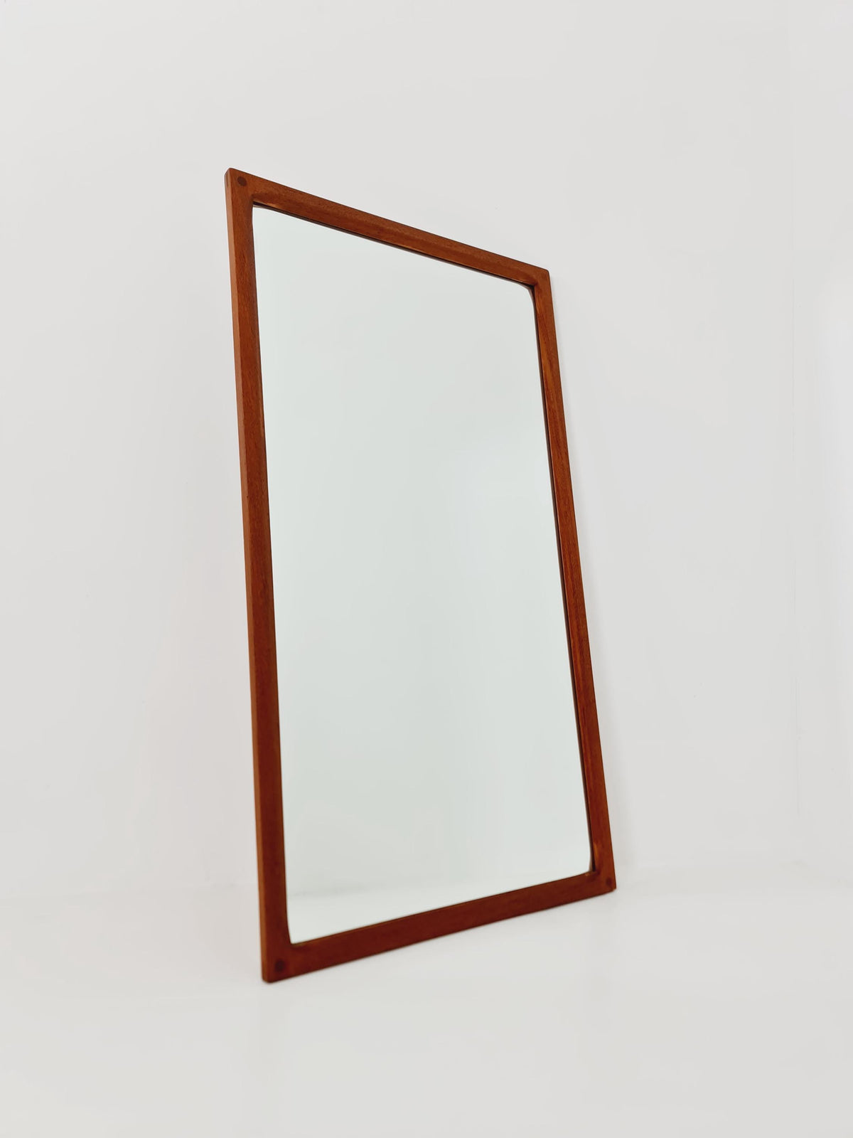 Teak Danish mid-century Modern wall-mounted mirror By Aksel Kjersgaard No 166 , 1960s