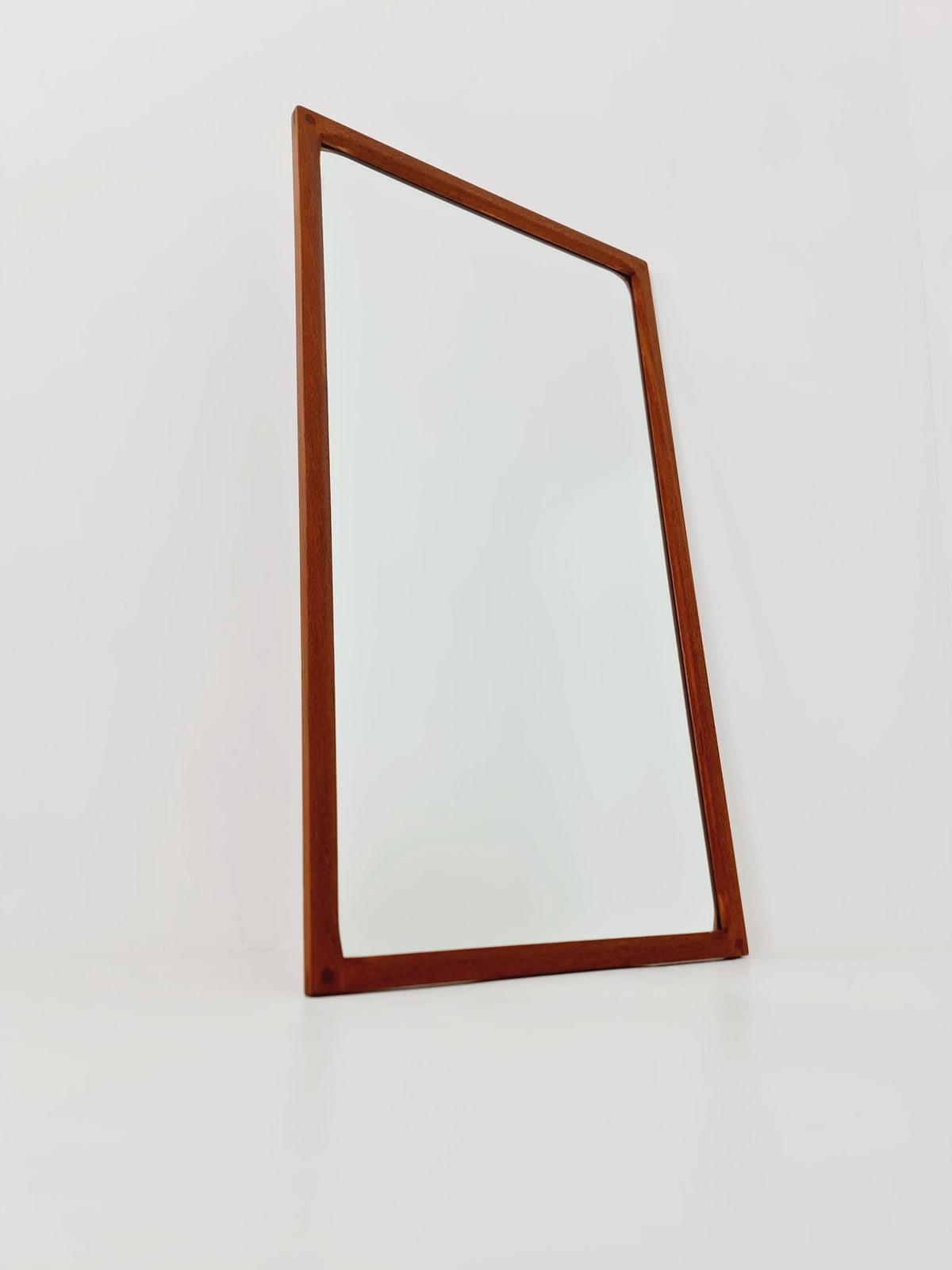 Teak Danish mid-century Modern wall-mounted mirror By Aksel Kjersgaard No 166 , 1960s