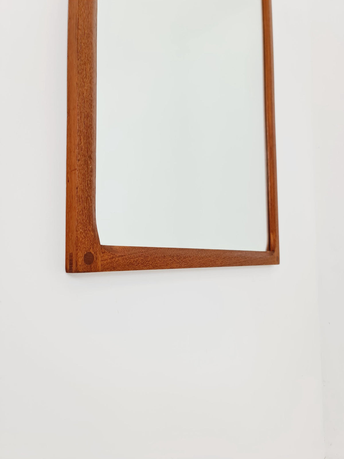 Teak Danish mid-century Modern wall-mounted mirror By Aksel Kjersgaard No 166 , 1960s