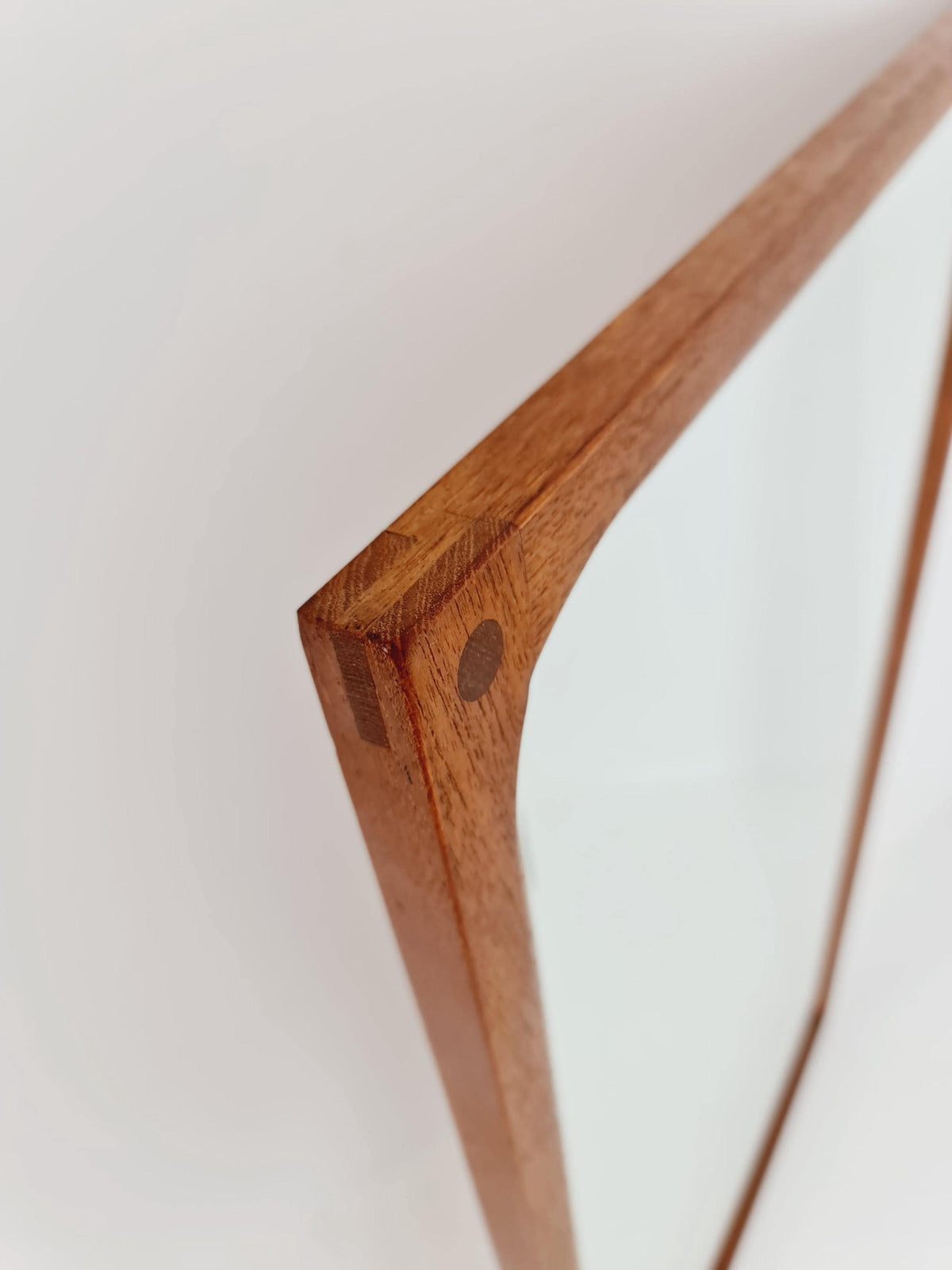 Teak Danish mid-century Modern wall-mounted mirror By Aksel Kjersgaard No 166 , 1960s
