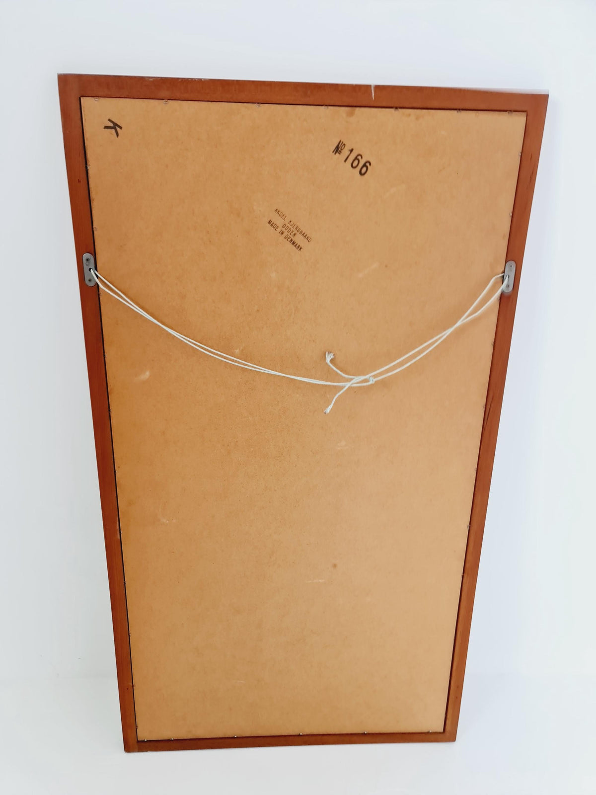 Teak Danish mid-century Modern wall-mounted mirror By Aksel Kjersgaard No 166 , 1960s