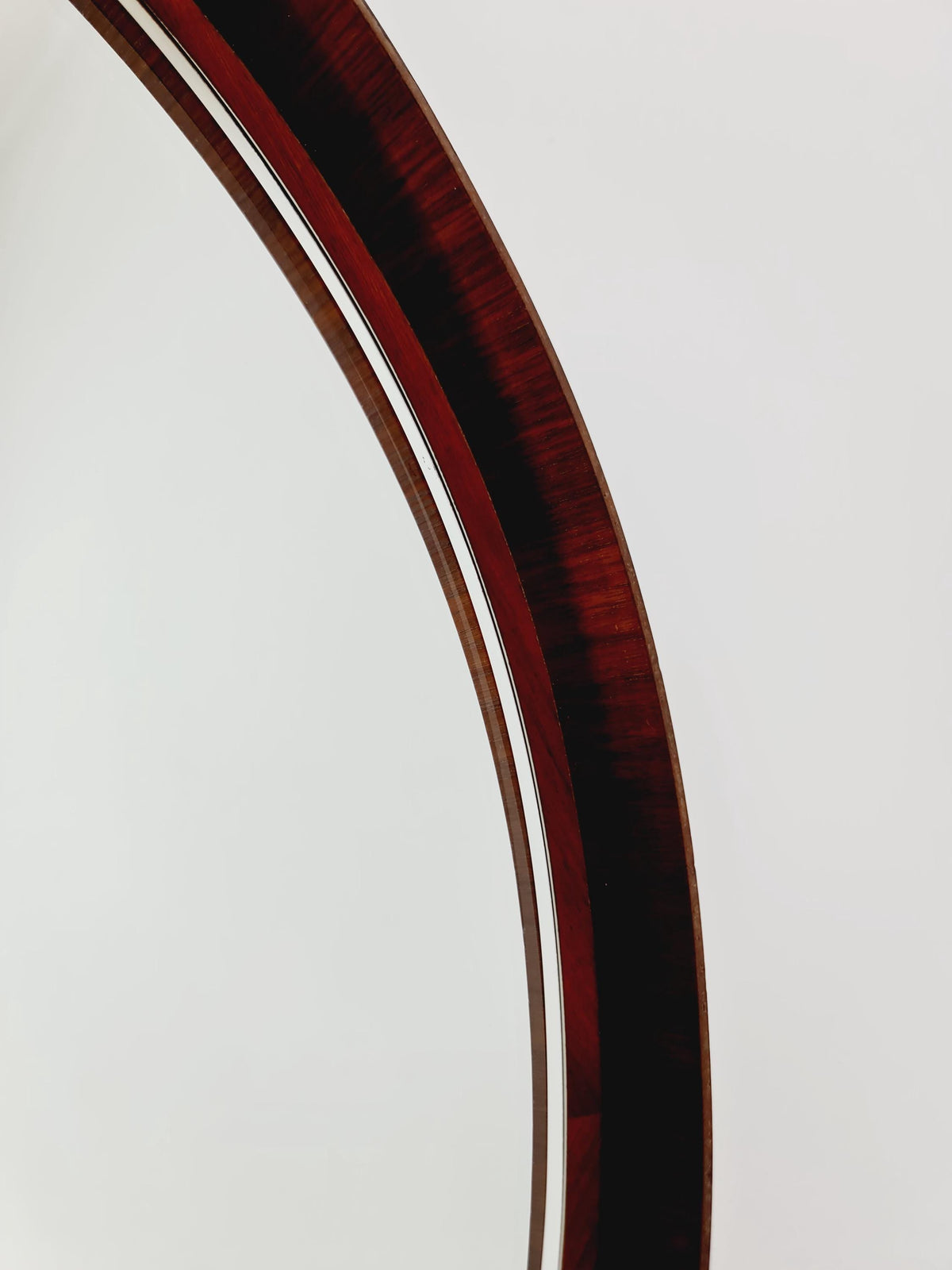 Mid Century round teak wall mirror from the 60s